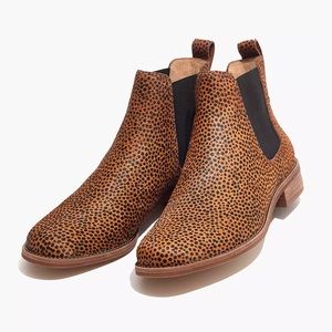 Madewell Ainsley Chelsea Boot in Spotted Calf Hair